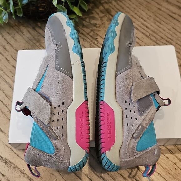 Merrell Sneakers - Gray and Blue Size 1 - Picture 4 of 10